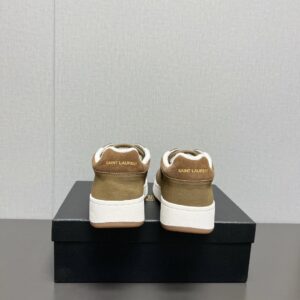 ysl sl61 canvas sneakers brown