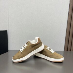 ysl sl61 canvas sneakers brown