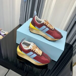 lanvin retro sneakers red blue