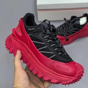 moncler trailgrip gtx rubber sneakers black red