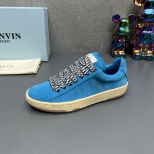 lanvin suede sneakers blue