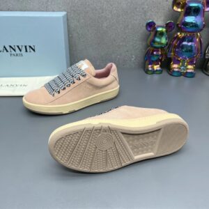 lanvin suede sneakers pink