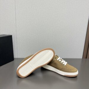 ysl sl61 canvas sneakers brown