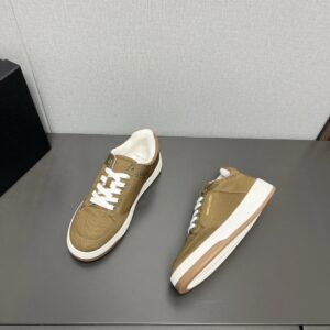 ysl sl61 canvas sneakers brown