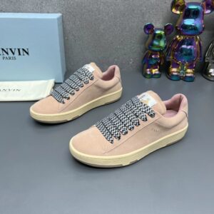 lanvin suede sneakers pink