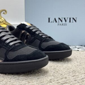 lanvin bumper sneakers black silver