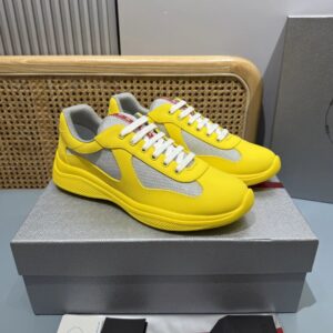 prada americas cup lemon yellow sneakers