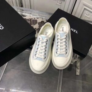 chane vintage sneakers light blue
