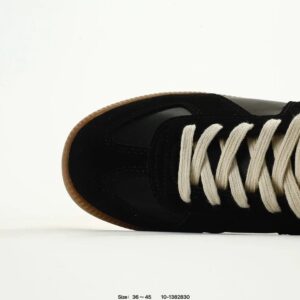 maison margiela leather sneakers black