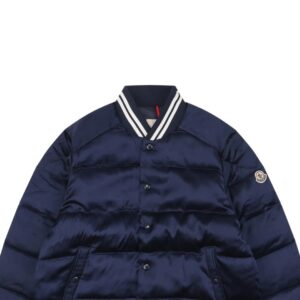 moncler large m logo baseball down jacket blue