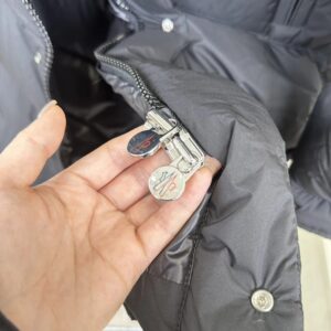 moncler matte longline down coat black