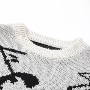 ​​stussy relaxed fit crew neck knit sweater (white​)