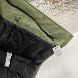 ​​mlb new york yankees oversized logo hooded long puffer jacket​ green