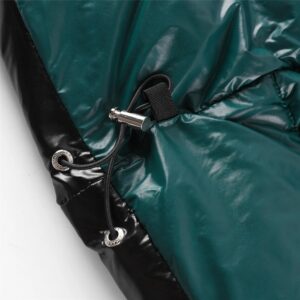 moncler hanoverian fw21 long hooded glossy down coat​ black