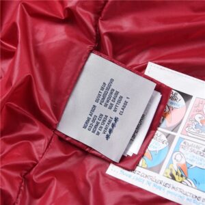 , short hooded down jacket(vibrant red)