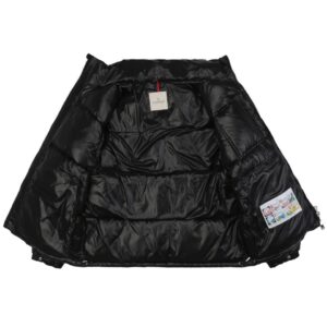 moncler unisex ribbon accented down jacket black