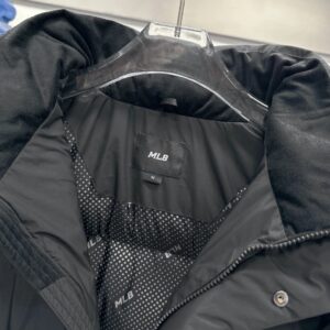 mlb unisex longline hooded down jacket​ black