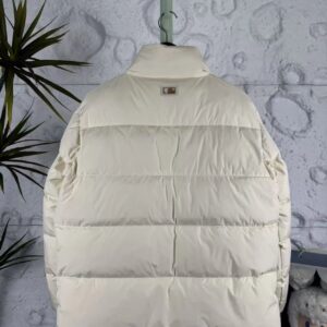 ​​mlb small logo short puffer jacket for couples ​beige