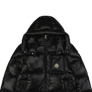 moncler unisex ribbon accented down jacket black