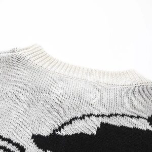 ​​stussy relaxed fit crew neck knit sweater (white​)