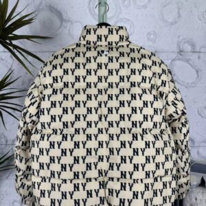 mlb vintage monogram short puffer jacket beige​