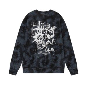 stussy skull logo sweatshirt, multi color