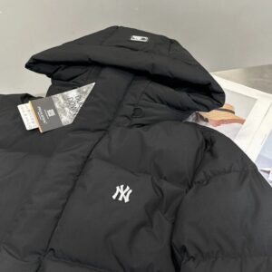 mlb unisex longline hooded down jacket​ black