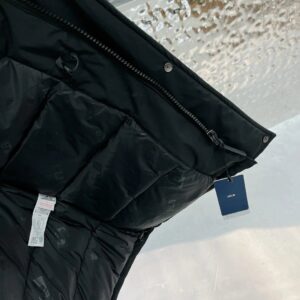 mlb new york yankees oversized logo hooded long puffer jacket black