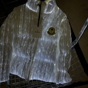 moncler x palm angels unisex light up down jacket (white)