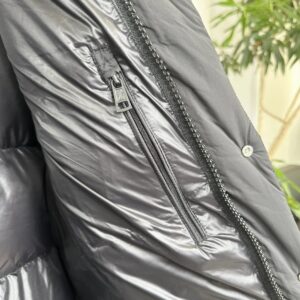moncler matte longline down coat black
