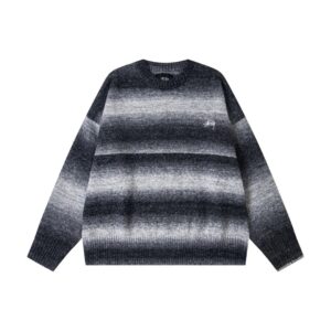 ​​stussy 2025 unisex patterned knit sweater (grey, green, yellow)​