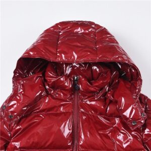 , short hooded down jacket(vibrant red)