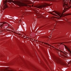 , short hooded down jacket(vibrant red)