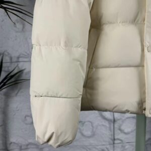 ​​mlb small logo short puffer jacket for couples ​beige