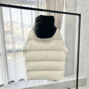 moncler madeira fw222 two tone short hooded down jacket(grey white)