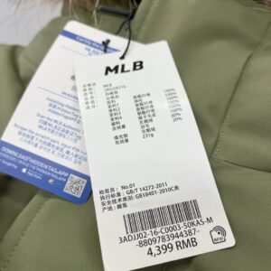 ​​mlb new york yankees oversized logo hooded long puffer jacket​ green