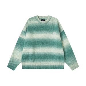 ​​stussy 2025 unisex patterned knit sweater (grey, green, yellow)​