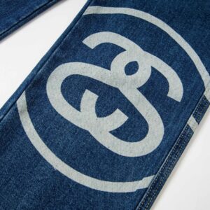 ​​stussy 2025 double sided print denim pants (blue)​