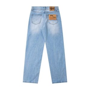 stussy solid denim pants​ light blue