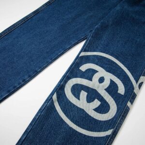 ​​stussy 2025 double sided print denim pants (blue)​