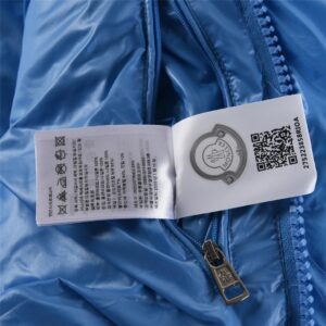 moncler maya fw22 short hooded down jacket​ blue