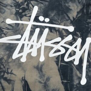 stussy tie dye hoodie gray blue
