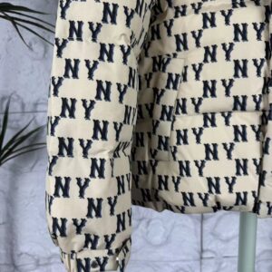 mlb vintage monogram short puffer jacket beige​