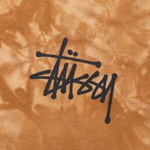 stussy tie dye hoodie orange