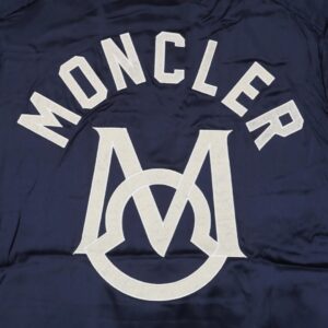 moncler large m logo baseball down jacket blue