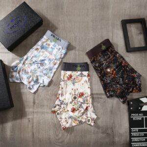 prada silk boxe briefs multicolor