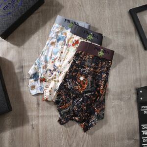 prada silk boxe briefs multicolor