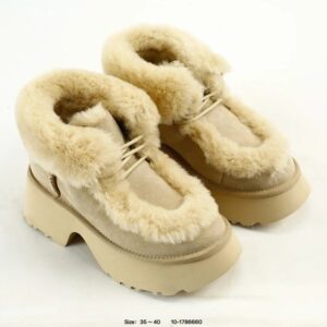 ugg wool platform winter boots beige