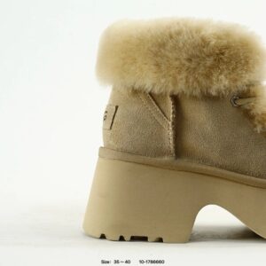 ugg wool platform winter boots beige