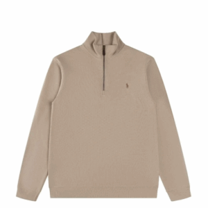 ralph lauren half zip knit sweater blue